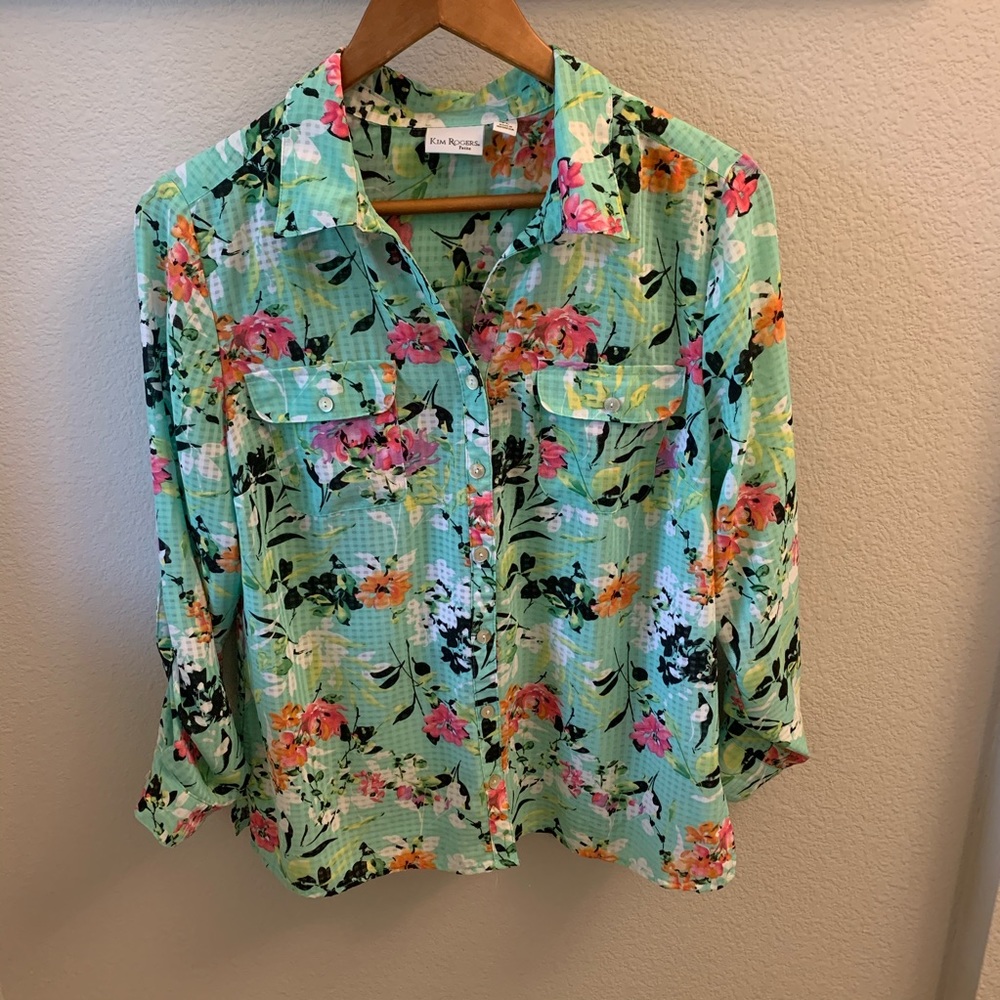 Kim Rogers Floral Burton Down Blouse
